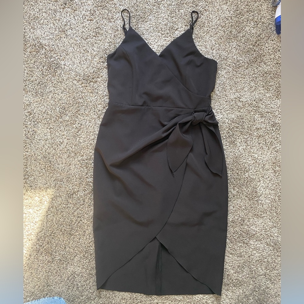 BCBGeneration Black Midi Wrap Dress